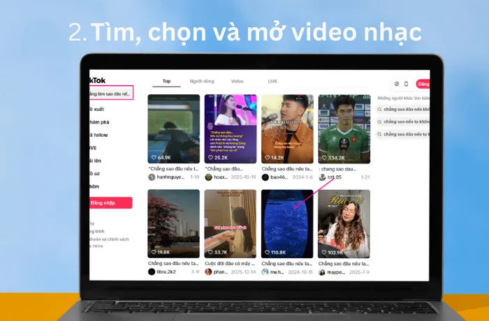 Mở video nhạc muốn tải MP3